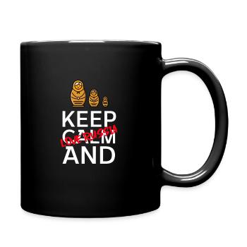 Restez calme et aimez la Russie - Mug uni - noir - Droite