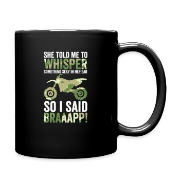 Motocross dirt bike - Full Colour Mug - black - Right