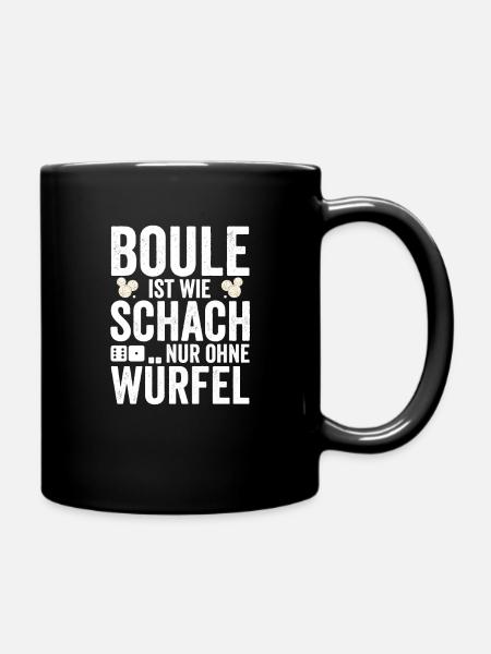 Boule Spieler Geschenkidee - Tasse einfarbig - Schwarz