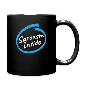 Nerdy Sarcasm Inside Humor - Full Colour Mug - black - Right