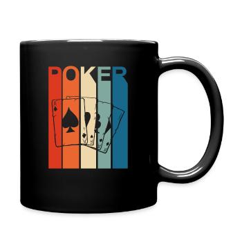 Poker-Vintage-Retro-Design - Tasse einfarbig - Schwarz - Rechts