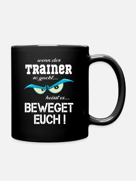Trainer, Sportlehrer, Coach, Übungsleiter T Shirt - Tasse einfarbig - Schwarz