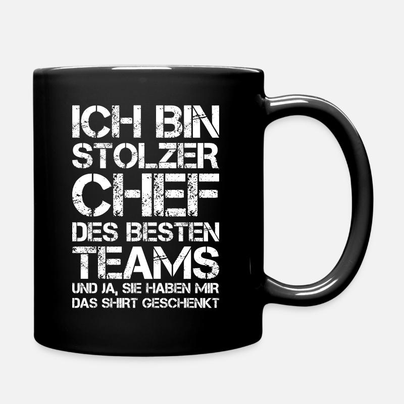 Stolzer Chef Des Besten Teams Shirt Geschenkt Boss - Tasse einfarbig - Schwarz
