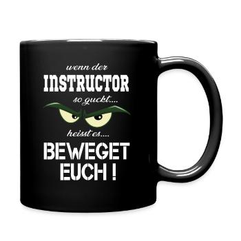 Instructor T-Shirt & Hoodie für Trainer - Tasse einfarbig - Schwarz - Rechts