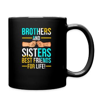 Frère soeur jumeaux frères et sœurs - Mug uni - noir - Droite