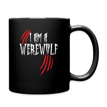 Je suis un cadeau de déguisement d'horreur d'Halloween de loup-garou - Mug uni - noir - Droite