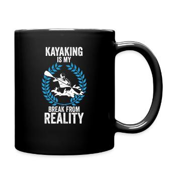 Geschenkidee für Kajakfahrer - Tasse einfarbig - Schwarz - Rechts