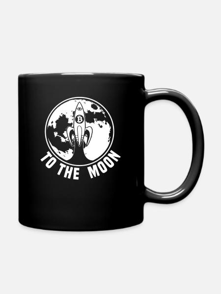 Bitcoin rocket Bitcoin to the Moon Bitcoin - Full Colour Mug - black