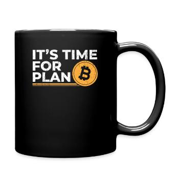 Il est temps pour le plan B - Planifiez un cadeau Bitcoin - Mug uni - noir - Droite