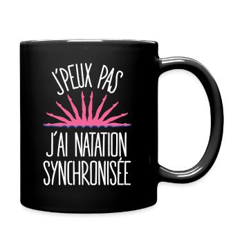 J'peux pas j'ai natation synchronisée - Mug uni - noir - Droite