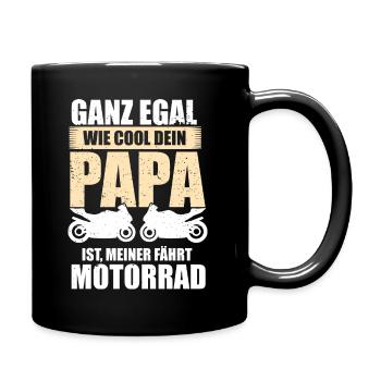 Motorrad Biker Bike Motorradfahrer Papa Geschenk - Tasse einfarbig - Schwarz - Rechts