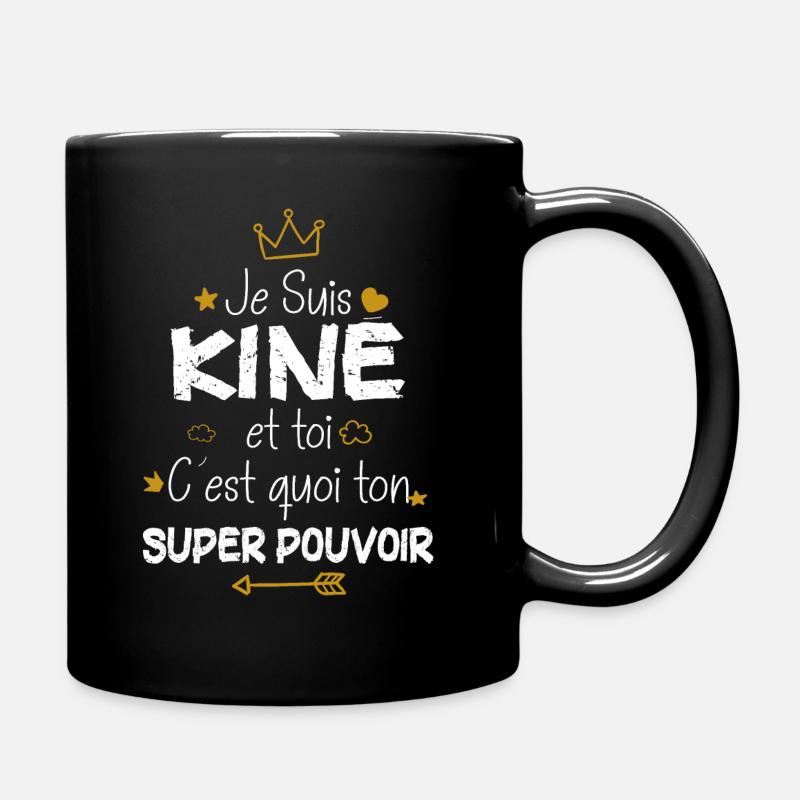 Super kiné maman cadeau drôle kinésithérapie - Mug uni - noir