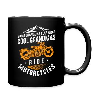 Cool Grandmas Ride Motorcycles - Full Colour Mug - black - Right