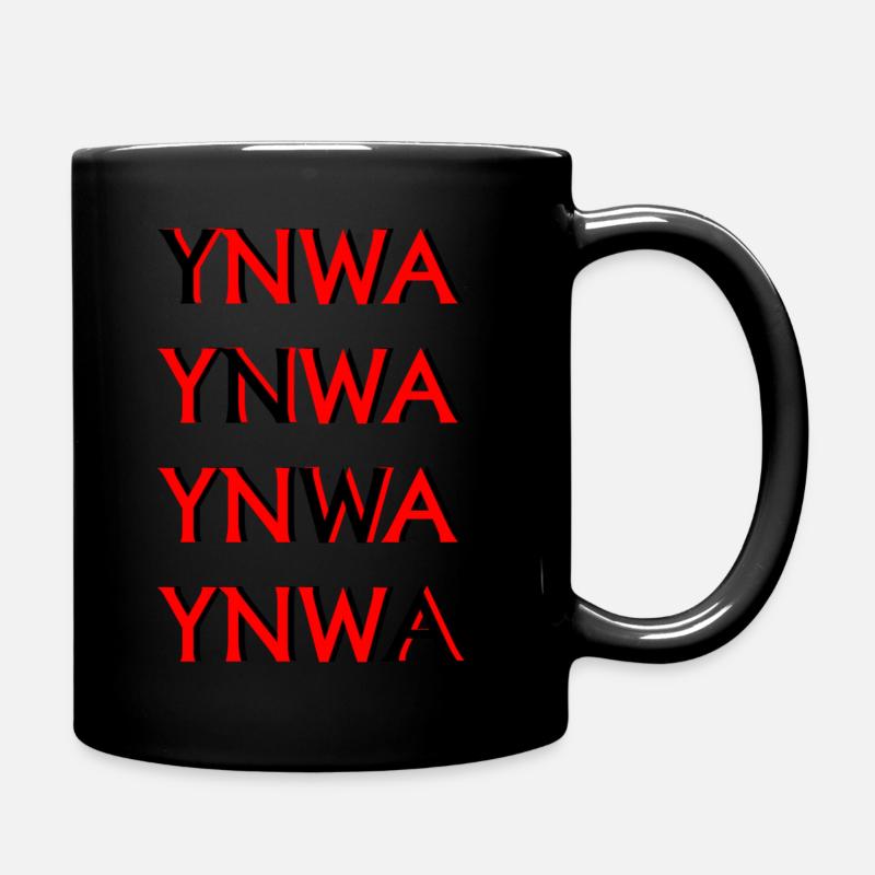 YNWA Red and Black - Full Colour Mug - black