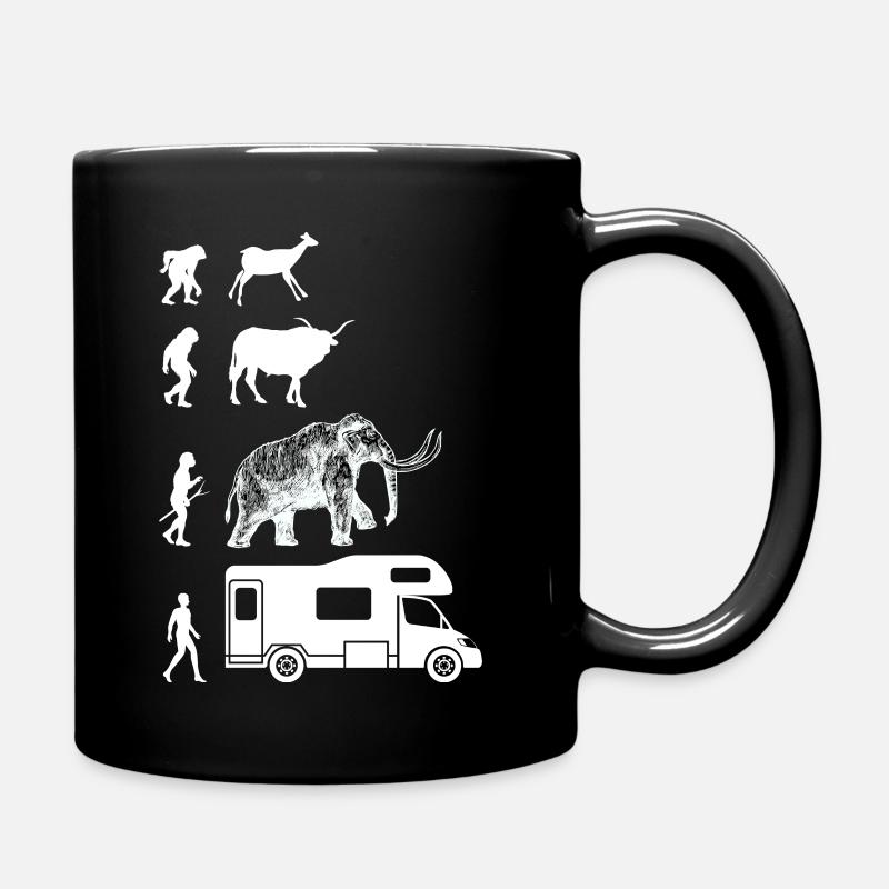 Camping-Wohnmobil, Camping-Geschenkidee - Tasse einfarbig - Schwarz