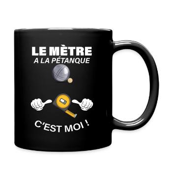 Pétanque humour retraite - Mug uni - noir - Droite