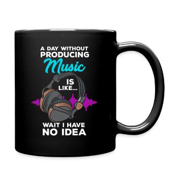 Music producer a day without producing music - Full Colour Mug - black - Right