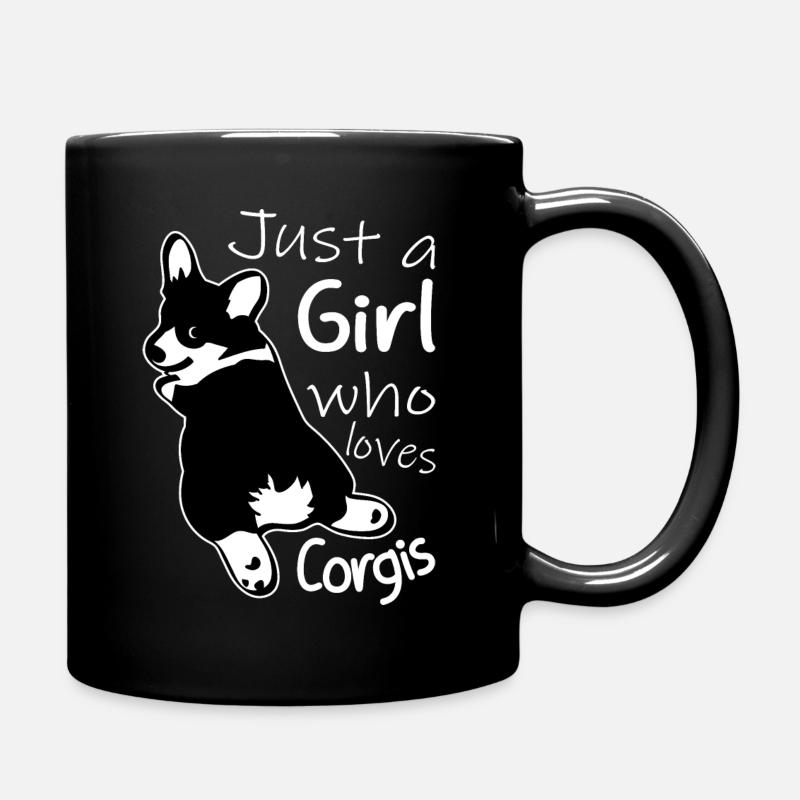 Femme Fan de Corgis Fille Qui Aime Les Chiens - Mug uni - noir