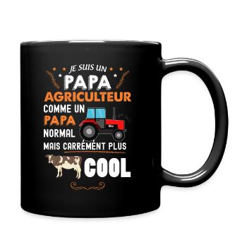 Papa agriculteur le plus cool du monde - Mug uni - noir - Droite