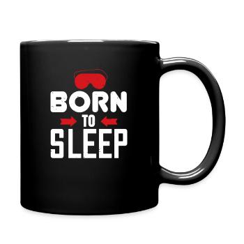 Dormir en disant naître pour dormir - Mug uni - noir - Droite