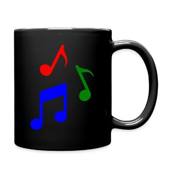 T-shirt pour enfants musicien avec partitions - Mug uni - noir - Droite