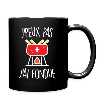 J'peux pas j'ai fondue - Mug uni - noir - Droite