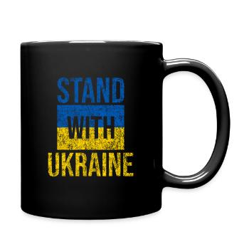 Stand with ukraine grunge - Full Colour Mug - black - Right
