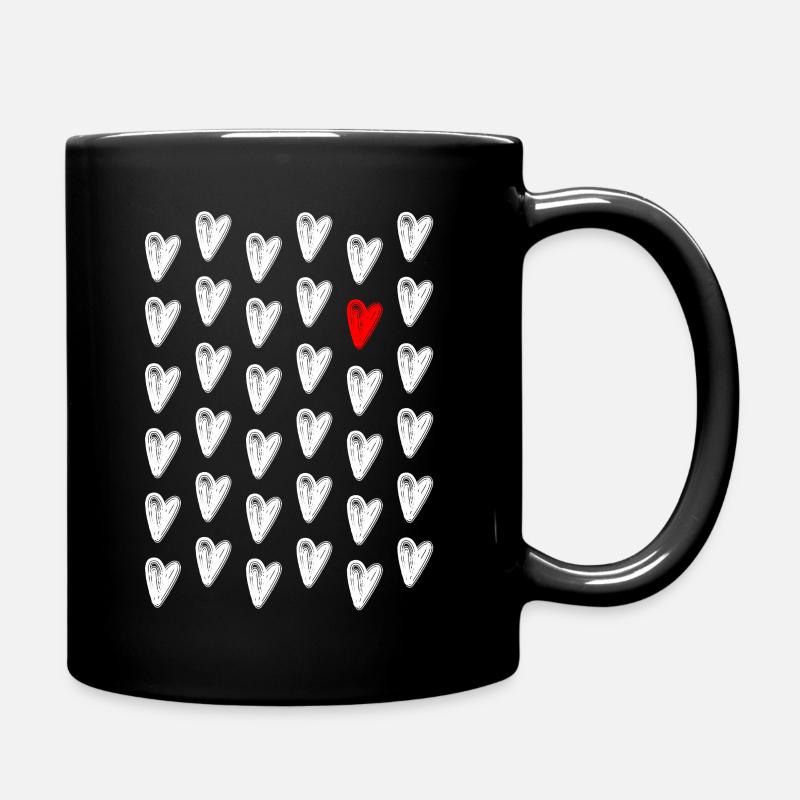 Love your hearts - Full Colour Mug - black