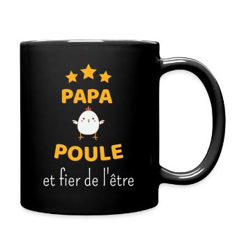 CADEAU PAPA POULE ET FIER HUMOUR - Mug uni - noir - Droite