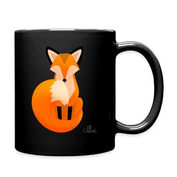 Fox - Full Colour Mug - black - Right