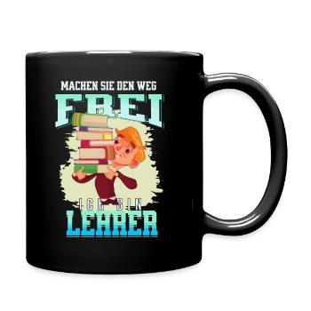 Lehrer im Stress - Tasse einfarbig - Schwarz - Rechts
