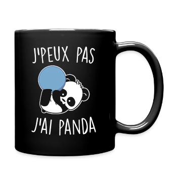 J'peux pas j'ai panda - Mug uni - noir - Droite