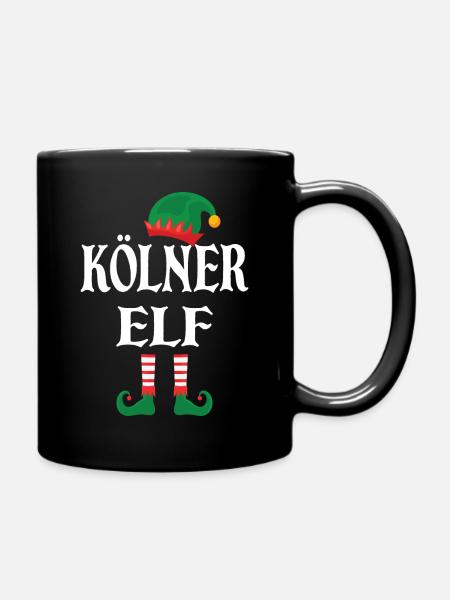 Kölner Elf - Tasse einfarbig - Schwarz