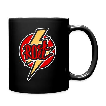Rock n Roll Flash Motif - Full Colour Mug - black - Right