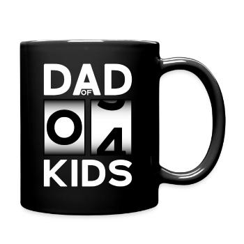 PAPA DE 4 ENFANTS FUTUR PAPA QUATRE ENFANTS - Mug uni - noir - Droite