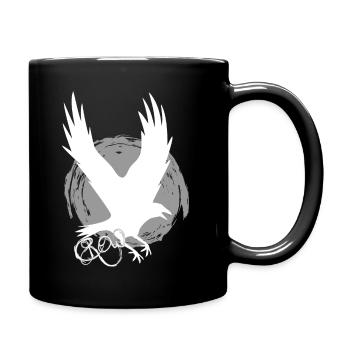 Der Rabe die Krähe Vögel - Tasse einfarbig - Schwarz - Rechts