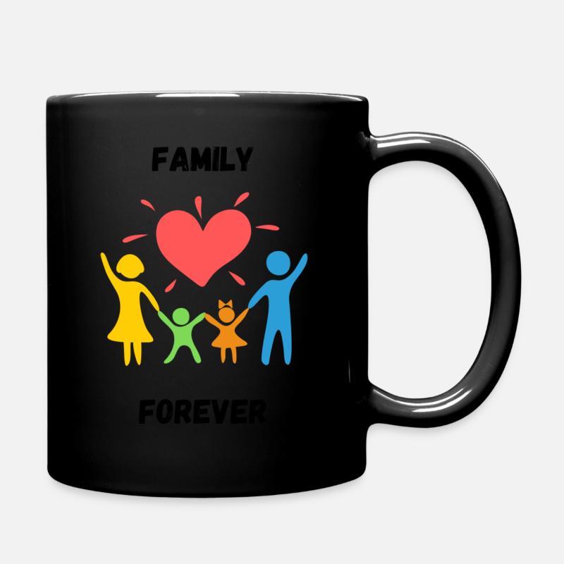 Familie - Tasse einfarbig - Schwarz