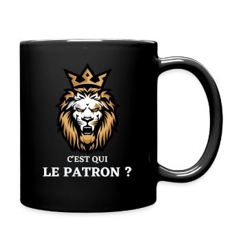 C'est qui le patron - Mug uni - noir - Droite