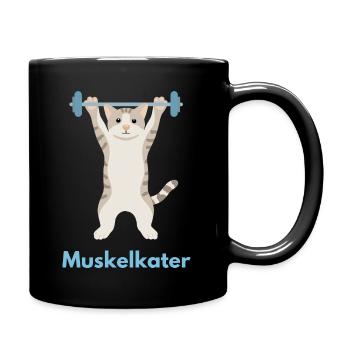 Muskelkater - Tasse einfarbig - Schwarz - Rechts