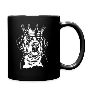 Grosser Schweizer Sennenhund Krone Hunde Wilsigns - Tasse einfarbig - Schwarz - Rechts