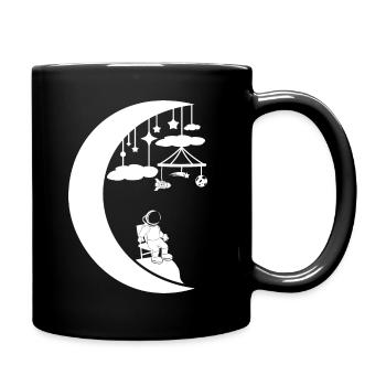 La tête dans les nuages - Mug uni - noir - Droite