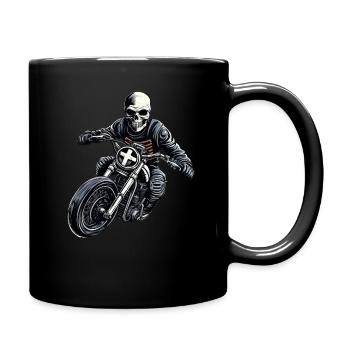 Squelette de moto - Mug uni - noir - Droite