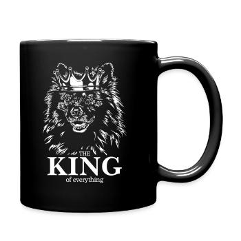 Wolfsspitz Keeshond King of everything Wilsigns - Full Colour Mug - black - Right