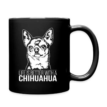 Chihuahua life is better Dogs Wilsigns - Full Colour Mug - black - Right