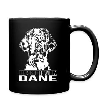 La vie des danois est meilleure Chiens Grands Dague Wilsigns - Mug uni - noir - Droite