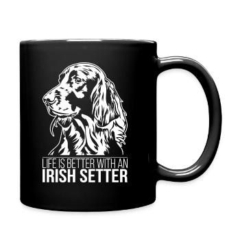 La vie de setter irlandais est meilleure Chiens Chien Wilsigns - Mug uni - noir - Droite