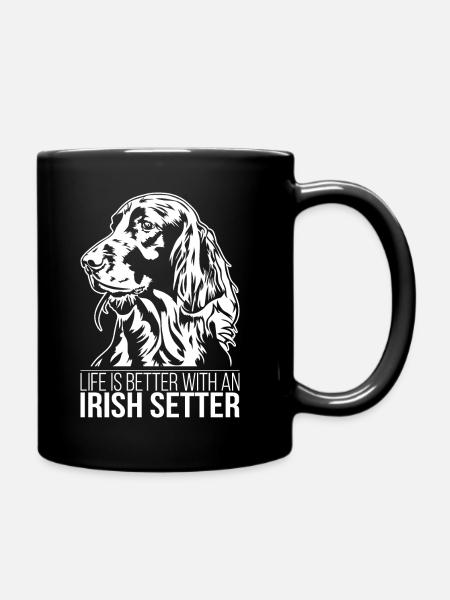 La vie de setter irlandais est meilleure Chiens Chien Wilsigns - Mug uni - noir