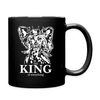 Chinese Crested Dog King of everything Wilsigns - Full Colour Mug - black - Right