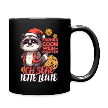 Ich Sehe Fette Leute - Tasse einfarbig - Schwarz - Rechts