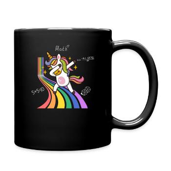Drôle Licorne Numéro Jour Costume Math Nombres - Mug uni - noir - Droite